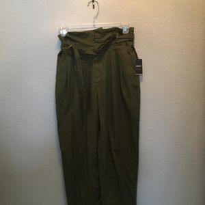 NWT army green cotton pants small baggy style